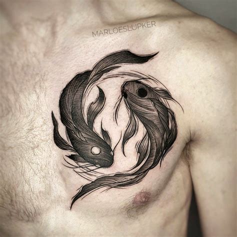 tattoos of yin and yang|yin yang fish tattoo meaning.